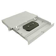 Cabeus ODF-19-24SC-K-GY-T Кросс оптический стоечный выдвижной, с замком, 19, до 24 портов SC(DLC), сплошная панель, серый