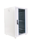 Шкаф телекоммуникационный напольный ЭКОНОМ 18U (600 × 600) дверь стекло, дверь металл, ШТК-Э-18.6.6-13АА