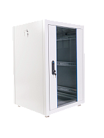 Шкаф телекоммуникационный напольный ЭКОНОМ 18U (600 × 800) дверь стекло, дверь металл, ШТК-Э-18.6.8-13АА