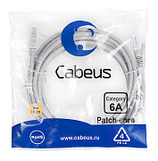 Cabeus PC-UTP-RJ45-Cat.6a-5m-LSZH Патч-корд UTP, категория 6a, 10G, неэкранированный, LSZH, 5 м, серый