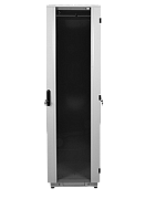 Шкаф телекоммуникационный напольный 36U (600 × 800) дверь стекло, чёрный, ШТК-М-36.6.8-1ААА-9005