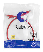 Cabeus PC-UTP-RJ45-Cat.5e-0.5m-RD Патч-корд UTP, категория 5e, 0.5 м, неэкранированный, красный