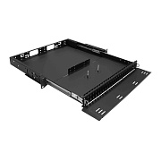 Cabeus ODF-19-24DSC-S-BK-T Кросс оптический стоечный выдвижной, 19, до 24 портов QLC(DSC), сплошная панель, (без кассет), черный