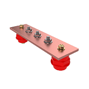 Cabeus CGB-ГЗШ-4.40-3 Главная шина заземления медная (CGB-ГЗШ) 4х40 мм, 3 подключения, 150 мм, ток 625 А