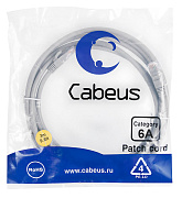 Cabeus PC-UTP-RJ45-Cat.6a-3m-LSZH Патч-корд UTP, категория 6a, 10G, неэкранированный, LSZH, 3 м, серый