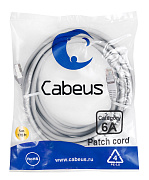 Cabeus PC-SSTP-RJ45-Cat.6a-5m-LSZH Патч-корд SSTP, категория 6a, 10G, S/FTP экранированный, LSZH, 5 м, серый