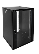ЦМО ШРН-Э-15.500-9005 Шкаф телекоммуникационный настенный разборный 15U (600х520) дверь стекло, цвет черный, ШРН-Э-15.500-9005