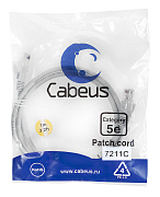 Cabeus PC-UTP-RJ45-Cat.5e-1m Патч-корд UTP, Cat.5е, 1 м, серый