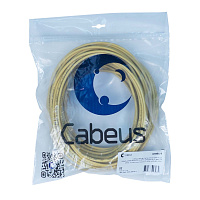 Cabeus UTP-4P-Cat.5e-SOLID-LSZH-YL-25 Кабель витая пара UTP (U/UTP), категория 5e, 4 пары (24 AWG), одножильный, желтый, LSZH, нг(А)-HF, (25 м)