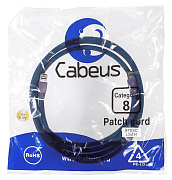 Cabeus PC-SSTP-RJ45-Cat.8-2m-LSZH Патч-корд S/FTP, категория 8 (40G, 2000 MHz), 2xRJ45/8p8c, экранир