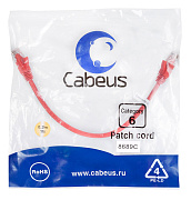 Cabeus PC-UTP-RJ45-Cat.6-0.3m-RD Патч-корд U/UTP, категория 6, 2xRJ45/8p8c, неэкранированный, красны