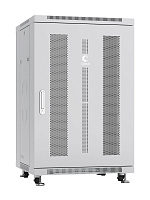 Cabeus ND-05C-18U60/60 Шкаф телекоммуникационный 19" напольный 18U 600x600x988mm (ШхГхВ) передняя  и задняя сплошная перфорированные двери двери, ручка с замком, цвет серый (RAL 7035)