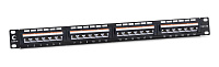 Cabeus PLAN-24-Cat.5e-Dual IDC Патч-панель 19" (1U), 24 порта RJ-45, категория 5e, Dual IDC, угол портов 45 градусов
