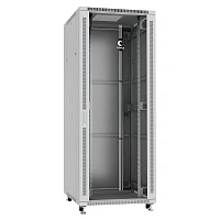 Cabeus SH-05C-42U80/100 Шкаф телекоммуникационный 19" напольный 42U 800x1000x2055mm (ШхГхВ) передняя стеклянная и задняя сплошная металлическая двери, ручка с замком, цвет серый (RAL 7035)