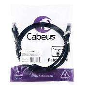 Cabeus PC-UTP-RJ45-Cat.6-2m-BK-LSZH Патч-корд U/UTP, категория 6, 2xRJ45/8p8c, неэкранированный, черный, LSZH, 2м