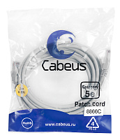 Cabeus PC-UTP-RJ45-Cat.5e-3m-LSZH Патч-корд UTP, категория 5e, 3 м, LSZH, неэкранированный, серый