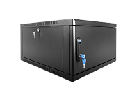 Шкаф телекоммуникационный настенный сварной 6U (600 × 660) съёмные стенки, дверь металл, чёрный, ШРН-6.650.1-9005