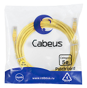 Cabeus PC-UTP-RJ45-Cat.5e-5m-YL Патч-корд UTP, категория 5e, 5 м, неэкранированный, желтый