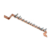 Cabeus CGB-PE-3.25-19 Шина PE медная 3х25 мм на 19 присоединений на монтажную плату от 500 мм, 340А