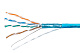 Cabeus FTP-4P-Cat.5e-SOLID-LSZH-BL Кабель витая пара экранированная FTP (F/UTP), категория 5e, 4 пары (24 AWG), одножильный, экран - фольга, синий, LSZH, нг(А)-HF, (305 м)