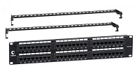 Cabeus PL-48-Cat.6A-Dual IDC Патч-панель 19" (2U), 48 портов RJ-45, категория 6A, Dual IDC, с задним кабельным организатором